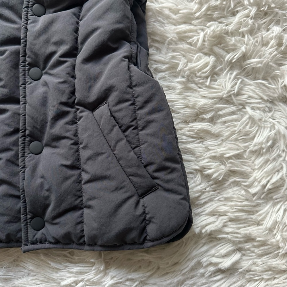 Zara Snap Button Up Puff Vest Gray Size 2 Years - Picture 5 of 8